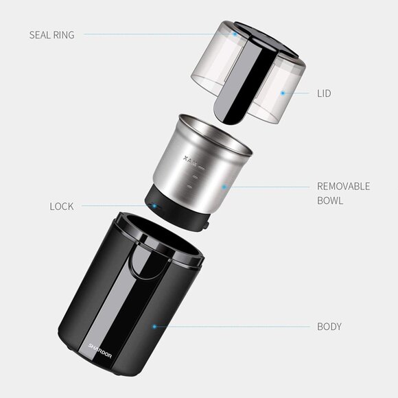 Shardor Coffee Blade Grinder with Removable Stainless Steel Bowl - Picture 3 of 7